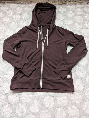 Vuori Halo Performance Hoodie 2.0 Zip Up Size XS Brown